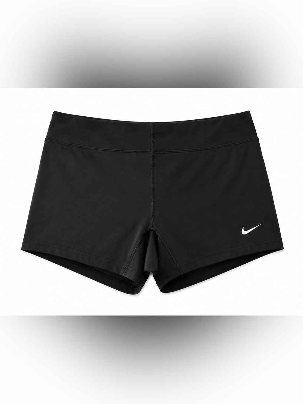 Nike Black Women's Bike Shorts with White Swoosh